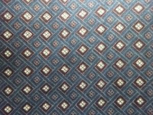 アンティーク　絹更紗　菱模様男物着物